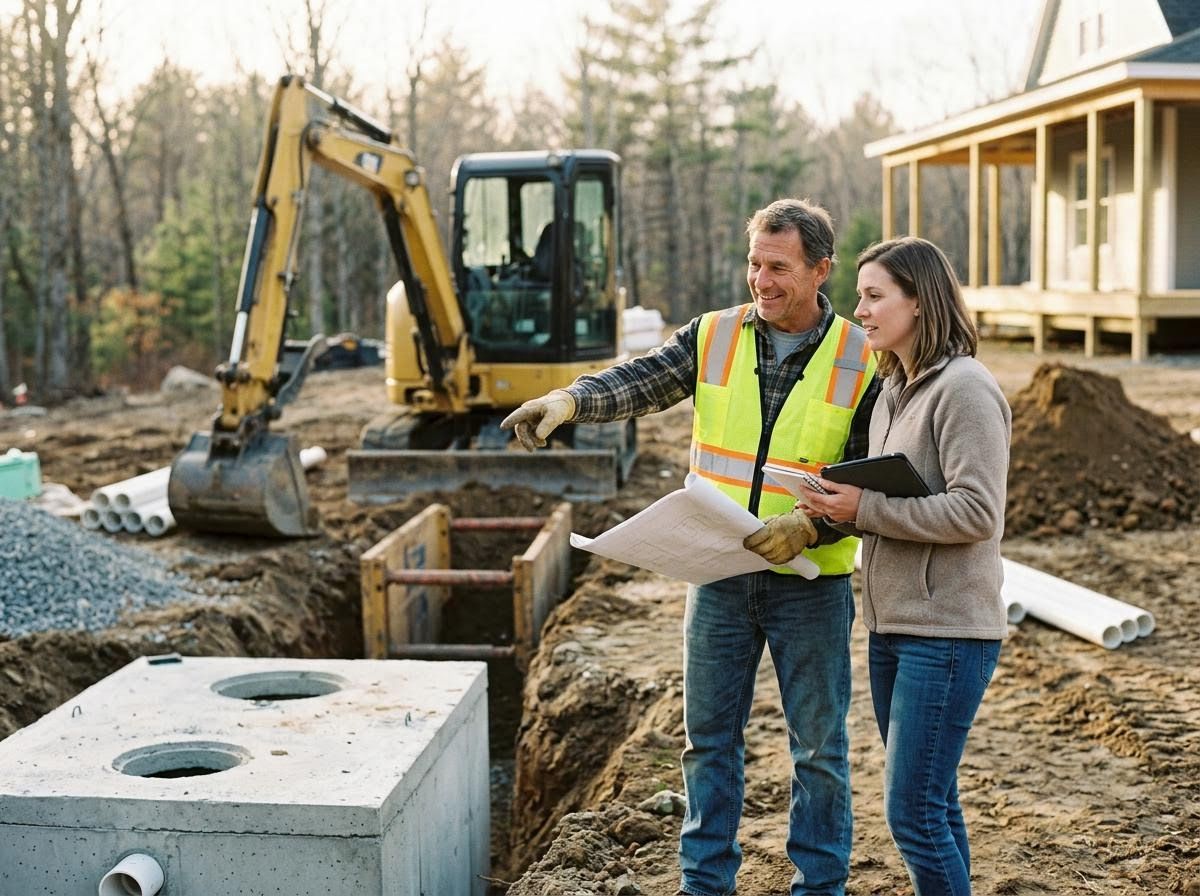 Contractor and Client Reviewing Home Construction Plans