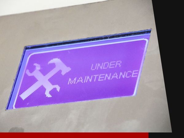 elevator 'under maintenance' display