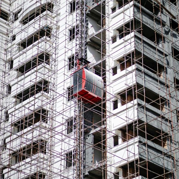 Repair elevator outside of a building 