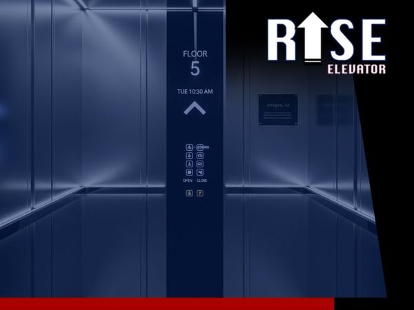 inside of modern elevator