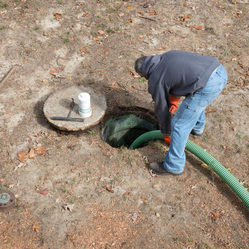 Pumping septic tank