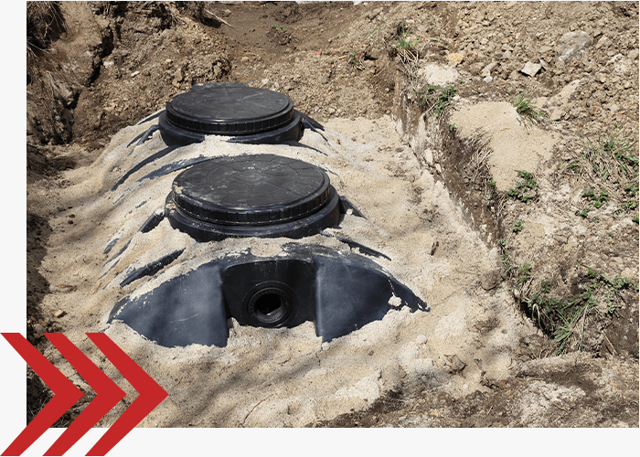 newly installed septic tank