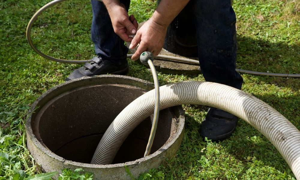 septic being drained