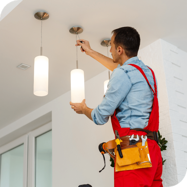 electrician installing new lighting