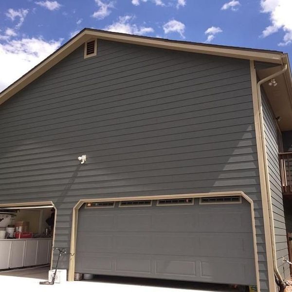 Grey residential siding