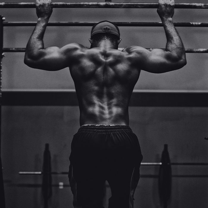 man doing a pullup