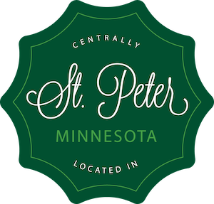 Centrally Located in St. Peter Minnesota Badge