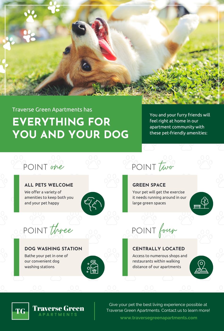 Traverse Green Apartments has everything for you and your dog Infographic