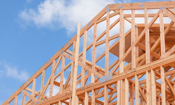 image of house framing