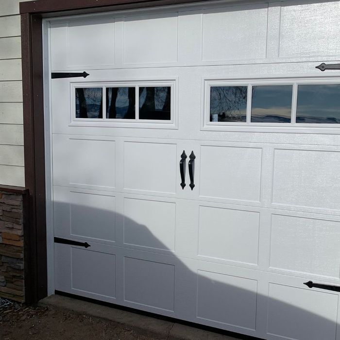 white garage door