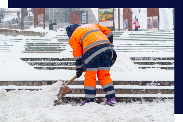 shoveling sidewalks and stairs 