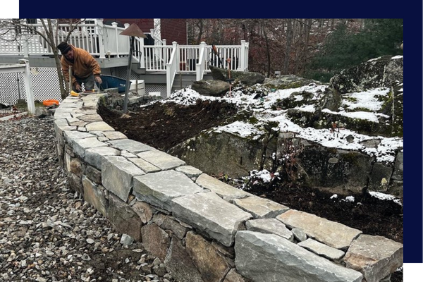 stone retaining wall 