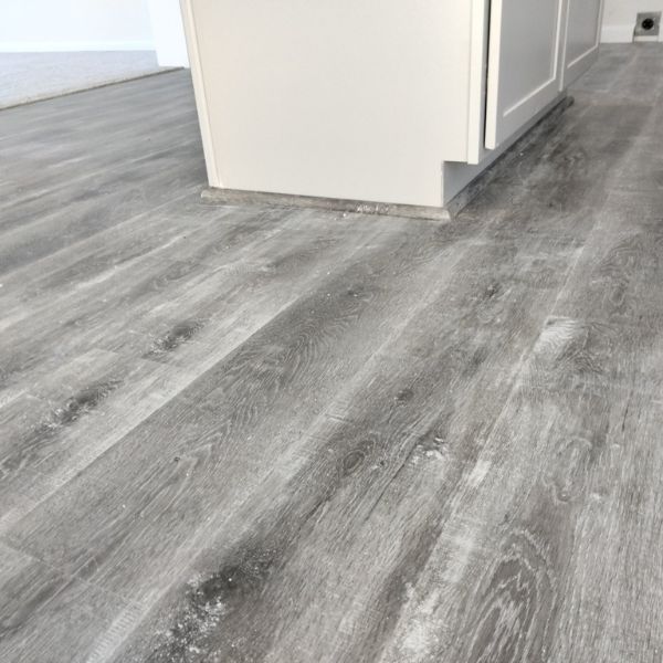 new grey colored wood flooring