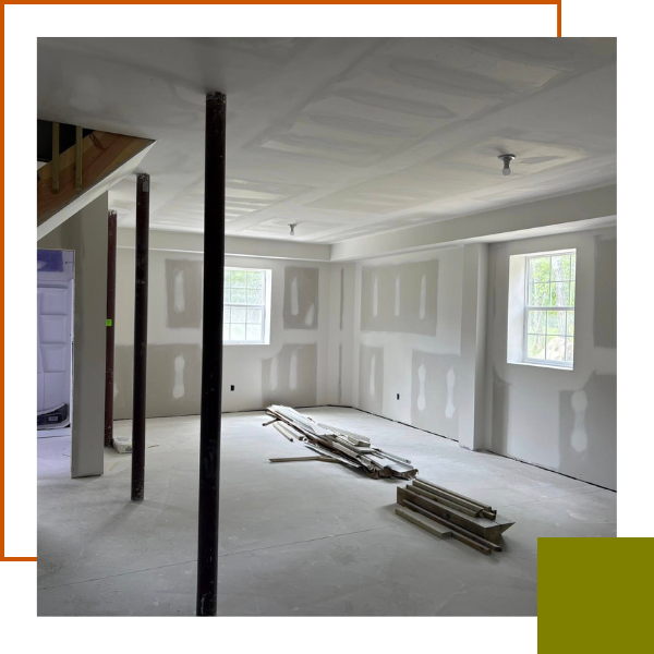 home improvement services in a basement