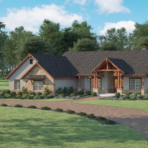 Front View- Custom Home Exterior