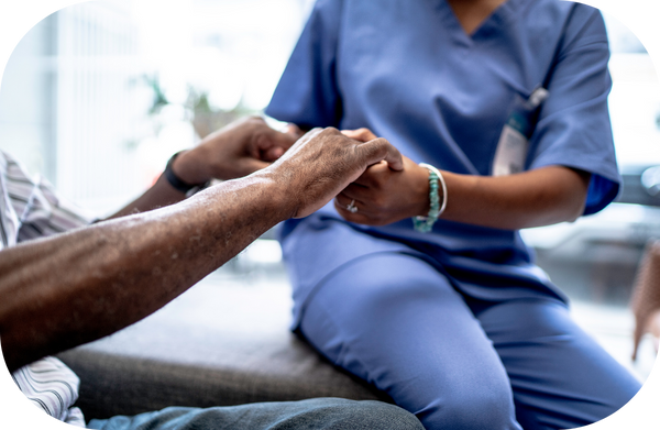 Nurse with client