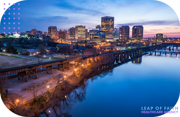 Richmond, Virgina Night Skyline CNA Jobs Richmond1.png