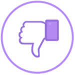 Icon of a thumb pointed down