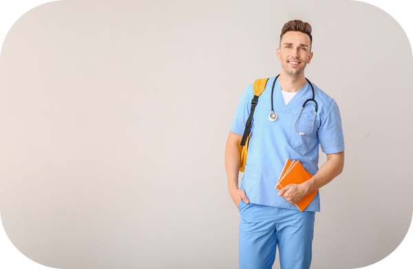 Nurse holding folders