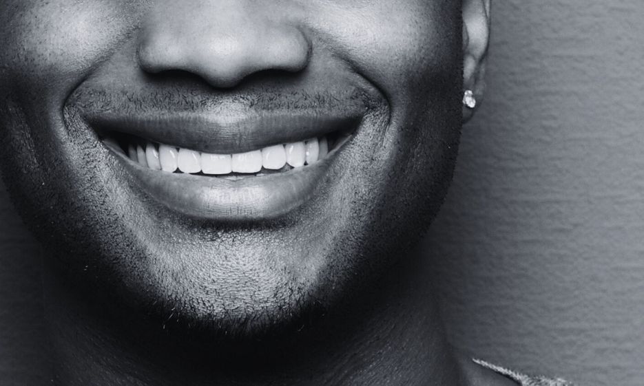 closeup of a man's teeth