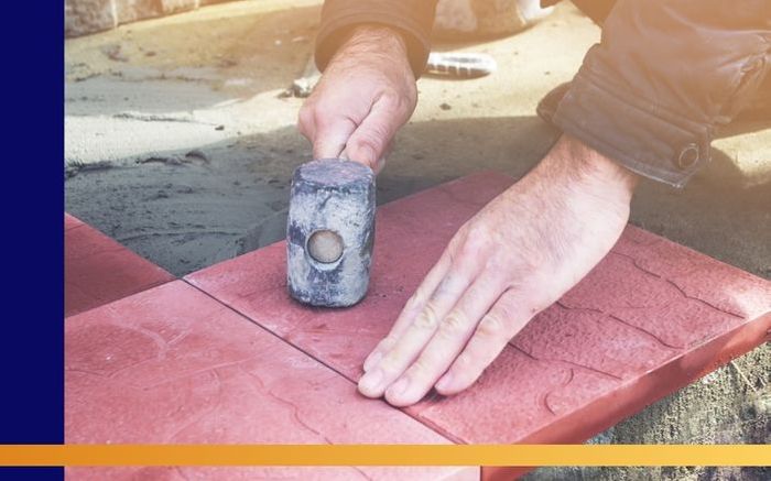 laying down a tile