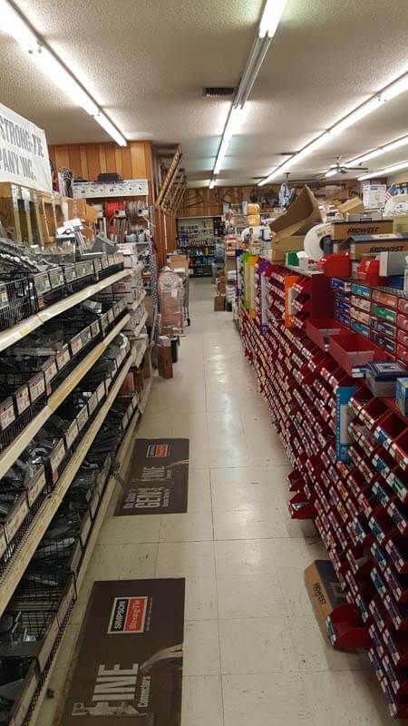 Inside Armstrong Lumber Co. Store Isle