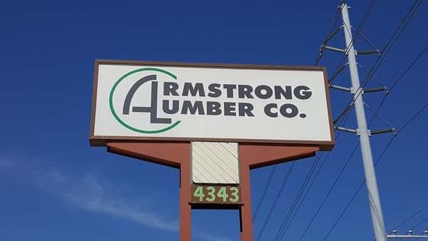 Armstrong Lumber Co. sign