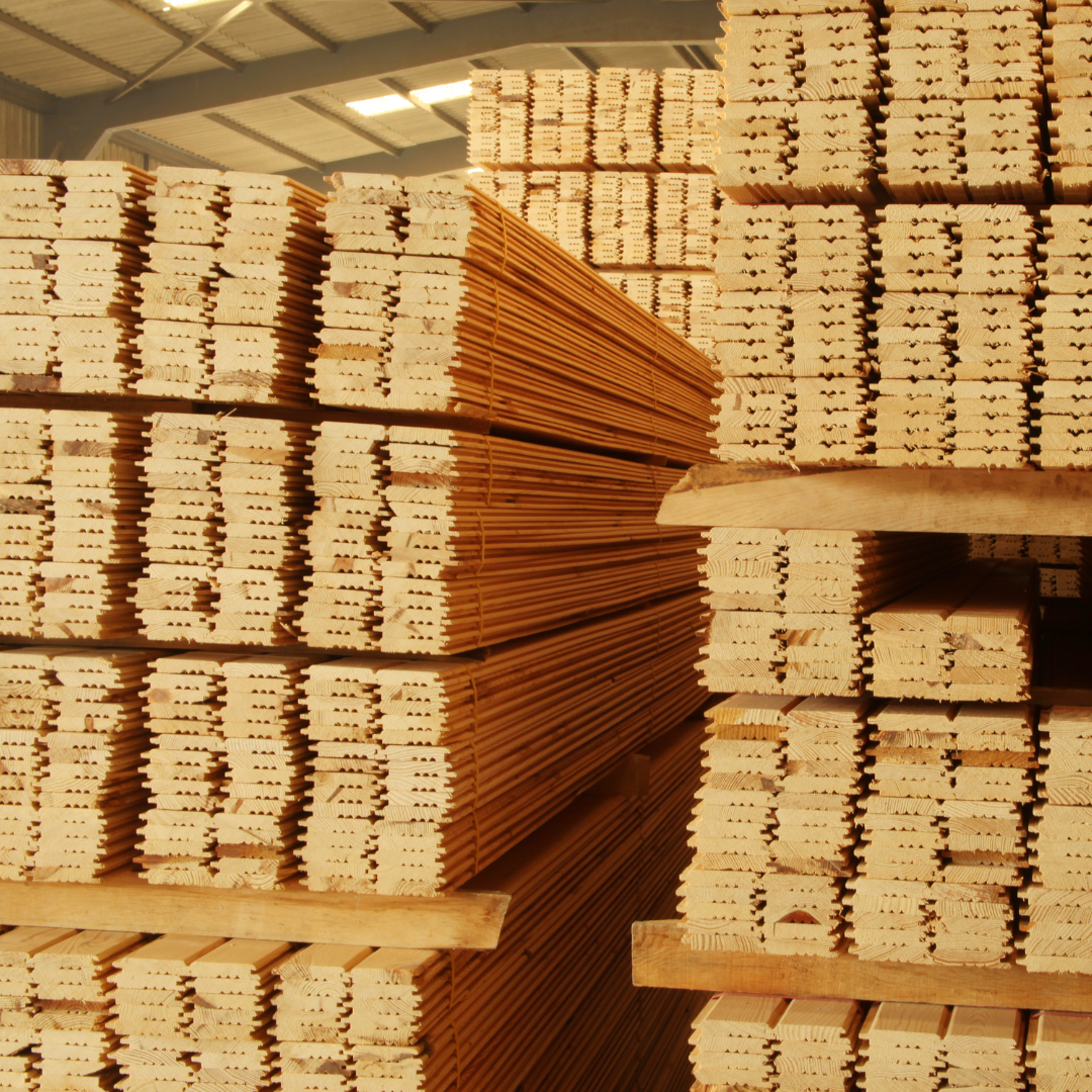 stacks of lumber