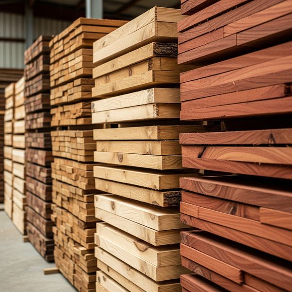 Neatly stacked, high-quality lumber showcasing rich wood grain and texture. Home Renovation Vision1.jpeg