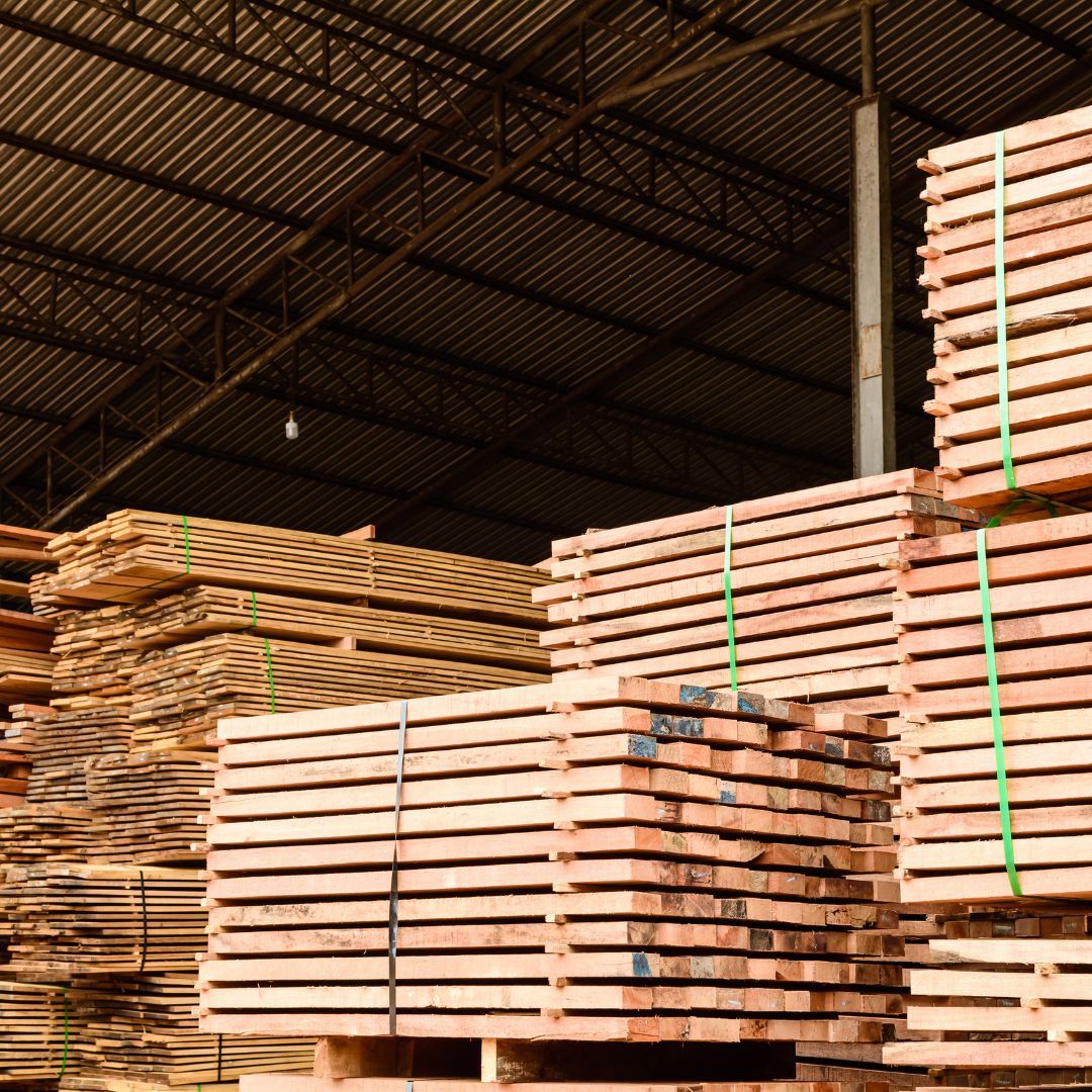 Stacks of lumber 