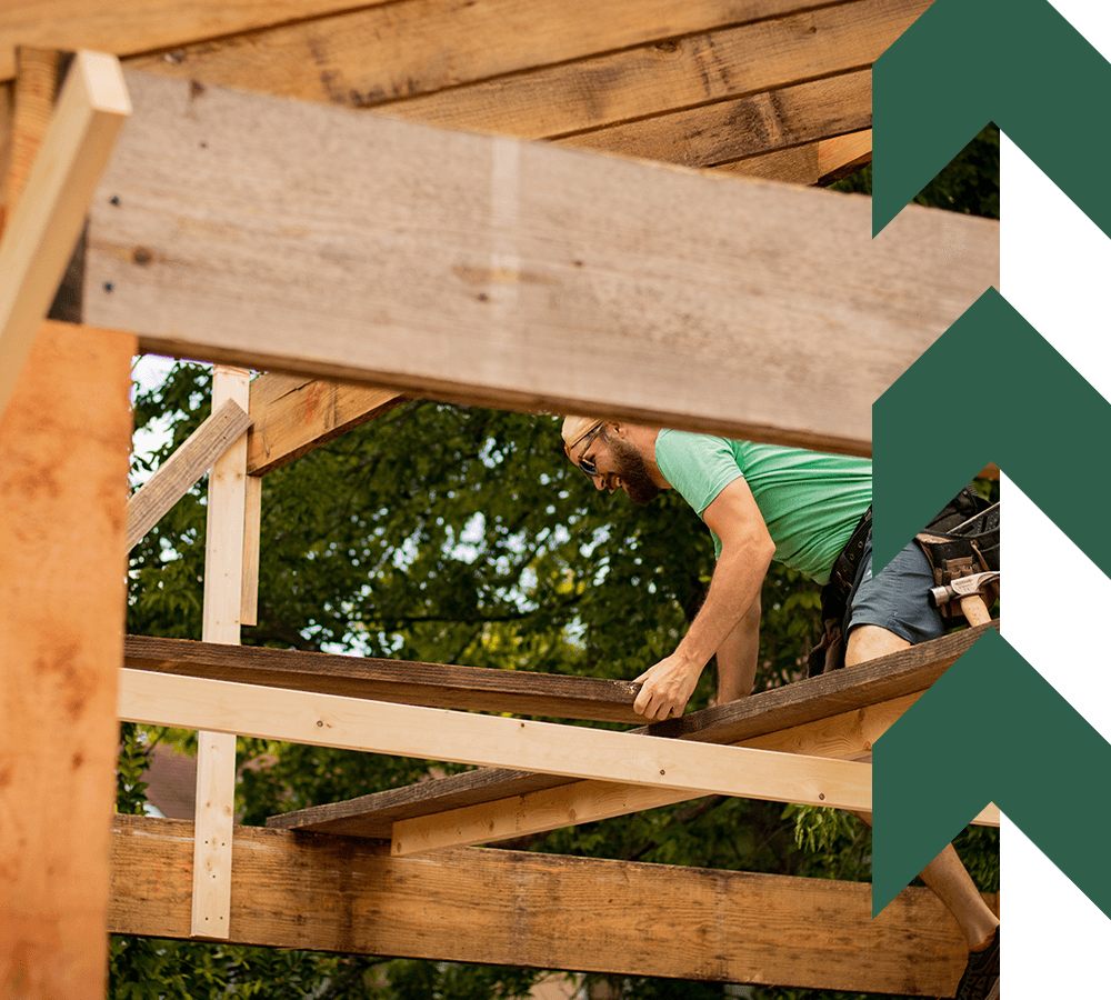 Man working with wood