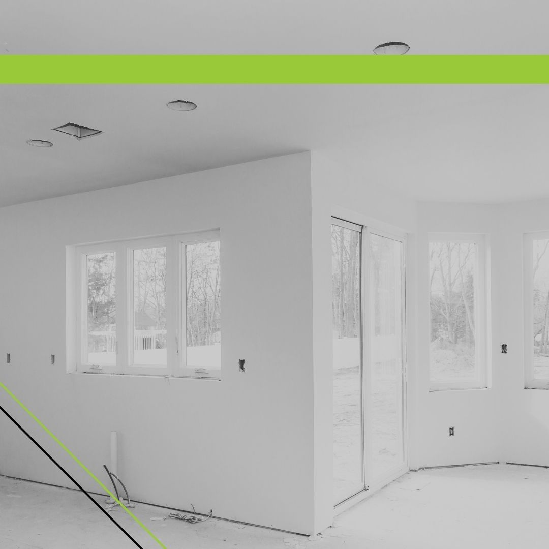 a construction project in process with rough finishing