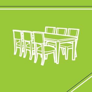 icon of a large dining table for family gatherings