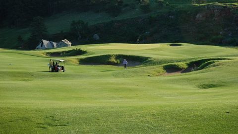 golfers on a golf course