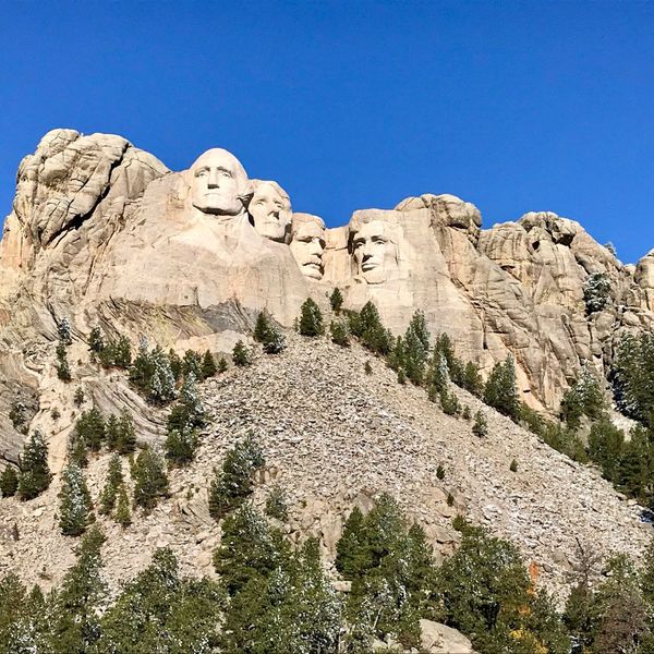 A professional photo of the Mount Rushmore National Memorial.