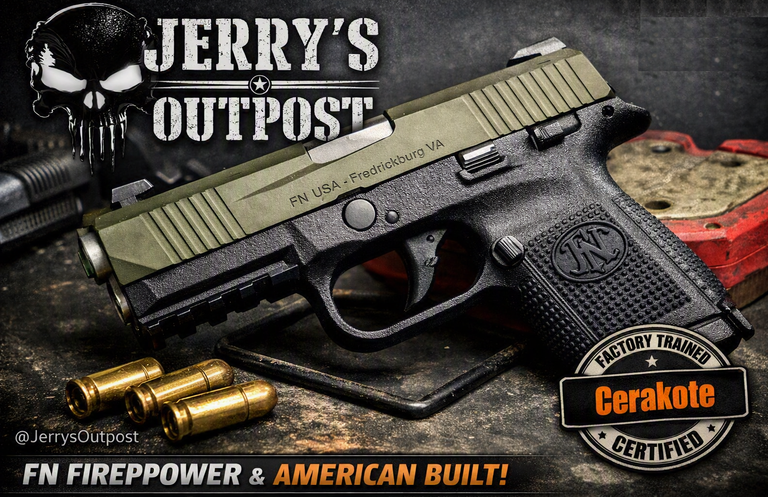 black and green gun