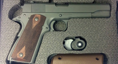 green gun in a case