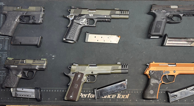 6 guns in a case