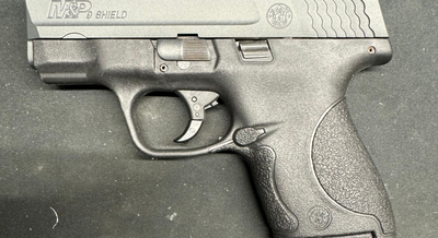 a silver gun