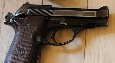 gun on a table