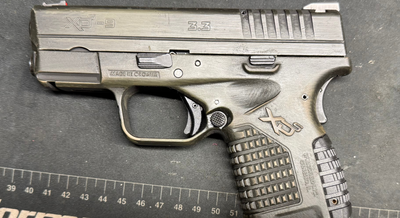 a silver gun