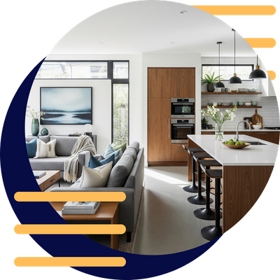 Clean open home layout