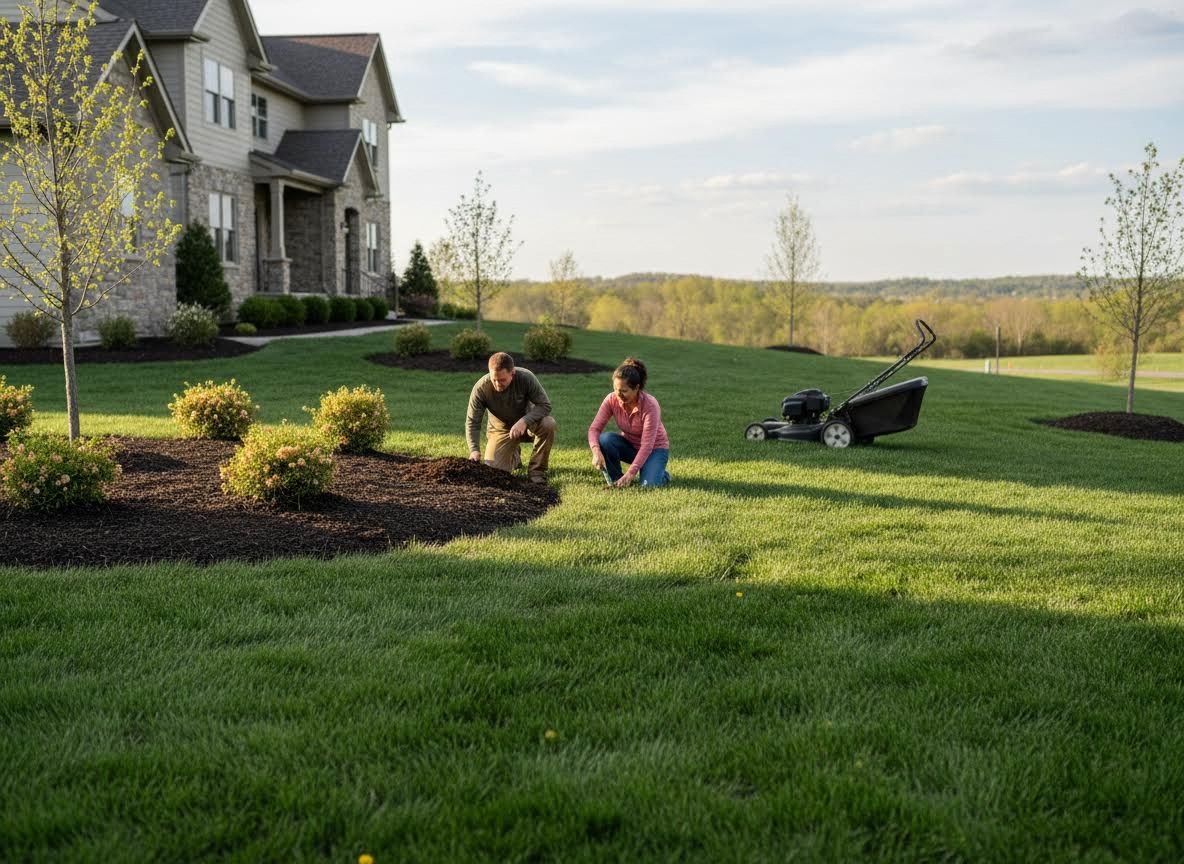 Couple Landscaping Residential Yard