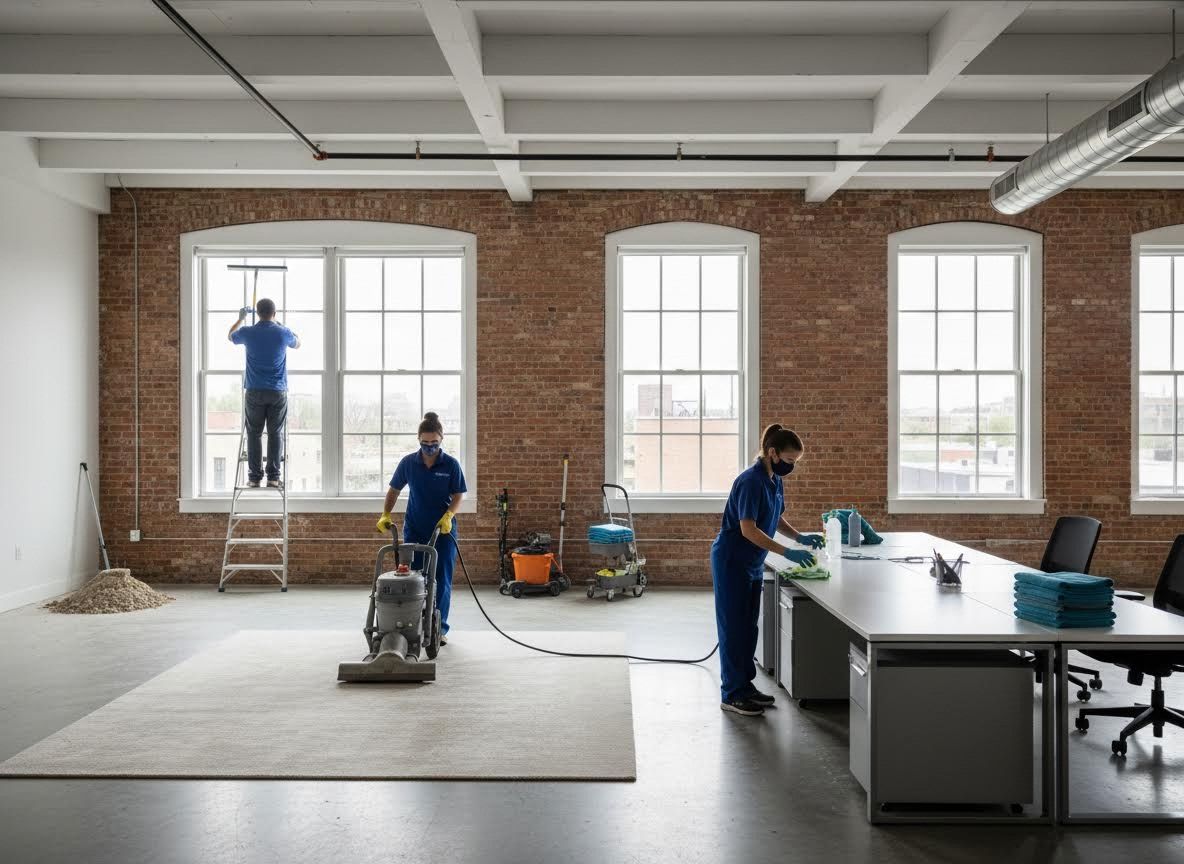 Professional Cleaning Crew Deep Cleaning Office