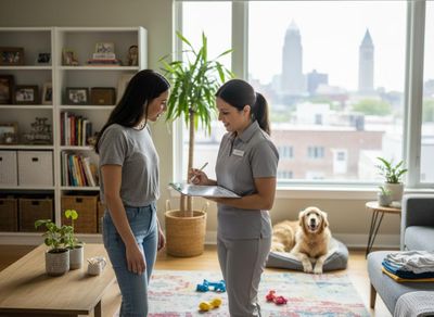 Consultation with a Service Provider in an Apartment