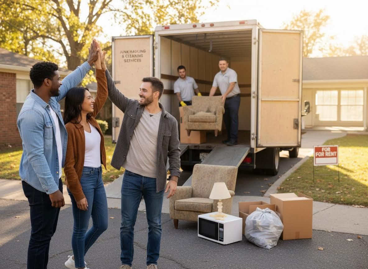 Happy Couple High-Fiving on Moving Day
