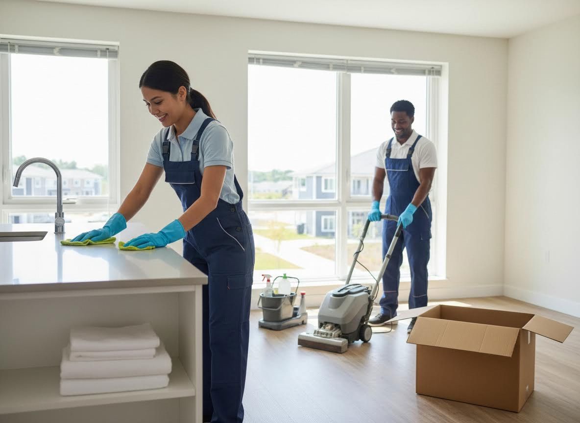 Professional Cleaning Team at Work