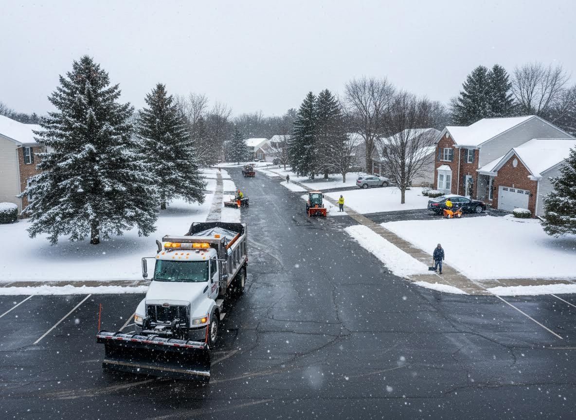 Snow Removal Operations on a Residential Street