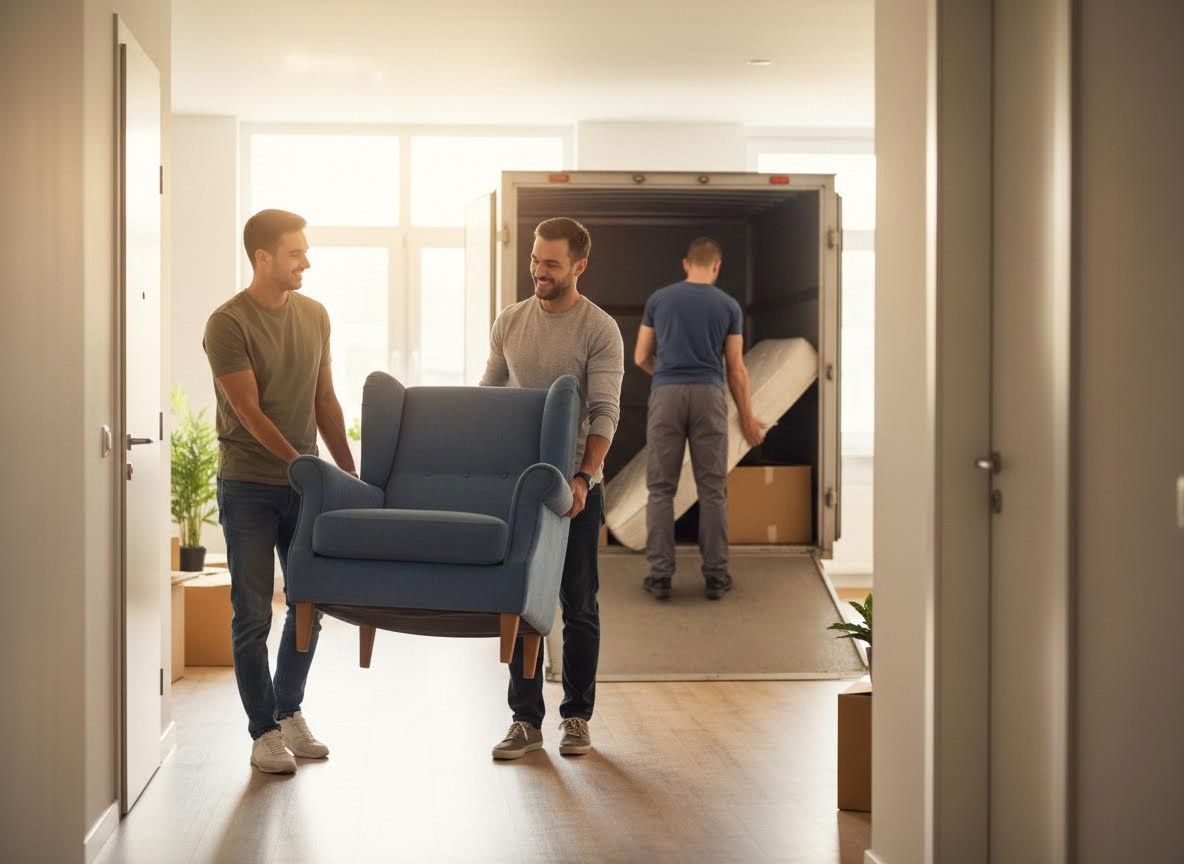 Men Moving Furniture on Moving Day
