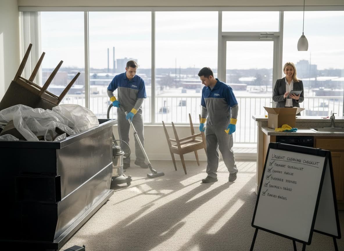 Professional Cleaning Crew and Supervisor in Apartment